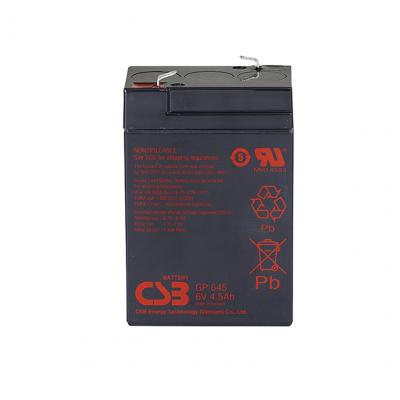 Аккумулятор для ИБП CSB Battery GP, 102х48х70 мм (ВхШхГ),  необслуживаемый свинцово-кислотный,  6V/4,5 Ач, (GP 645)