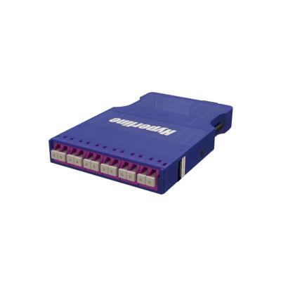 Кассета оптическая Hyperline PPTR-CSS FO, standard, 12хОВ портов: 6, LC (Duplex), OM4 50/125, цвет: синий
