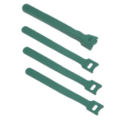 Стяжка кабельная на липучке Cabeus, открывающаяся, 14 мм Ш, 150 мм Д, 10 шт, материал: полиамид, цвет: зелёный