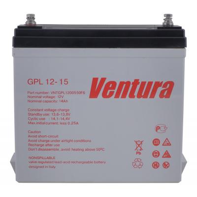 Аккумулятор для ИБП Ventura GP, 100х98х151 мм (ВхШхГ),  необслуживаемый свинцово-кислотный,  12V/28 Ач, цвет: серый, (GPL 12-15)