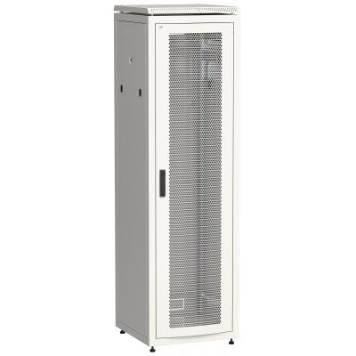 Шкаф серверный напольный ITK LINEA N, IP20, 42U, 2055х600х800 мм (ВхШхГ), дверь: перфорация, боковая панель: сплошная съемная, разборный, цвет: серый