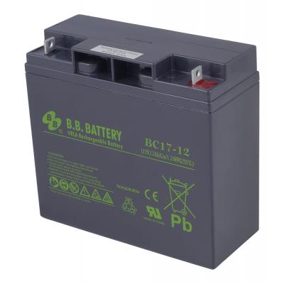 Аккумулятор для ИБП B.B.Battery BC, 166х76х181 мм (ВхШхГ),  необслуживаемый электролитный,  12V/17 Ач, (BB.BC 17-12)