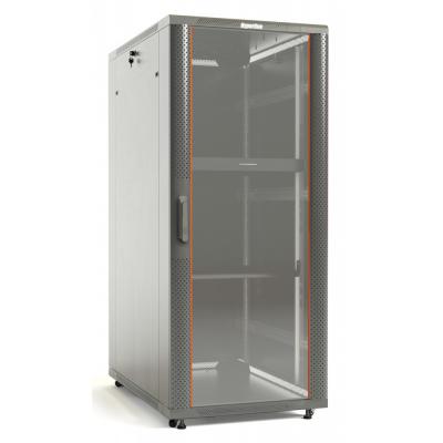Шкаф телекоммуникационный напольный Hyperline TTB, IP20, 42U, 2055х600х600 мм (ВхШхГ), дверь: стекло, боковая панель: сплошная, разборный, цвет: серый