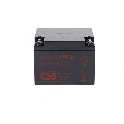Аккумулятор для ИБП CSB Battery GPL, 125х175х166 мм (ВхШхГ),  необслуживаемый свинцово-кислотный,  12V/26 Ач, (GPL 12260)