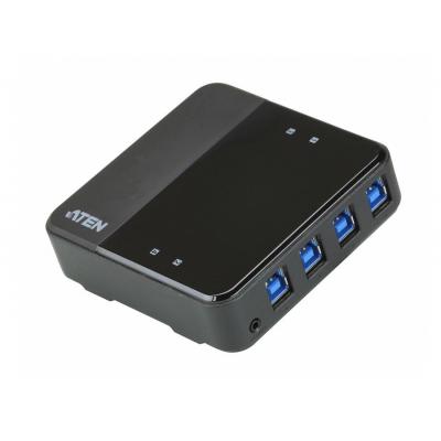 Переключатель KVM Aten, портов: 4, 26,8х93х93,7 мм (ВхШхГ), USB, цвет: чёрный