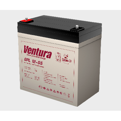 Аккумулятор для ИБП Ventura GPL, 218х138х229 мм (ВхШхГ),  необслуживаемый свинцово-кислотный,  12V/57 Ач, цвет: серый, (GPL 12-55)