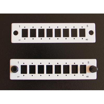 Лицевая панель Hyperline, 8 х FC-ST/UPC (SM/MM), Duplex 130х30, цвет: серый
