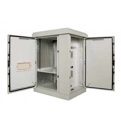 Шкаф уличный всепогодный 12U (800х600), дверь металл 2шт., задняя стенка вентилируемая-07