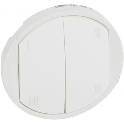 Лицевая панель для выключателя Legrand Celiane, 2, 97х72 мм (ВхШ), с индикацией, MyHome (радио), цвет: белый, (LEG.068170)