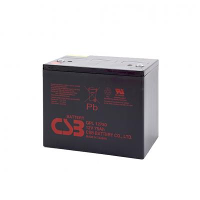 Аккумулятор для ИБП CSB Battery GPL, 210,5х168,5х261 мм (ВхШхГ),  необслуживаемый свинцово-кислотный,  12V/75 Ач, (GPL 12750)