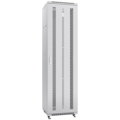 Шкаф серверный напольный Cabeus, IP20, 47U, 2277х800х1000 мм (ВхШхГ), дверь: перфорация, разборный, цвет: серый