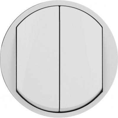 Лицевая панель для выключателя Legrand Celiane, 2, без подсветки, цвет: белый, (LEG.068002)