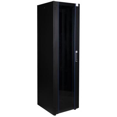Шкаф телекоммуникационный напольный Datarex, IP20, 42U, 2010х600х600 мм (ВхШхГ), дверь: стекло, боковая панель: сплошная съемная, разборный, цвет: чёр