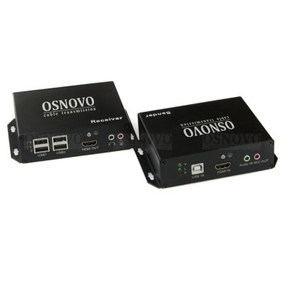 Комплект OSNOVO, RJ45/HDMI/USB(Type A), передатчик и приёмник, (TLN-HiKMA/1+RLN-HiKMA/1)