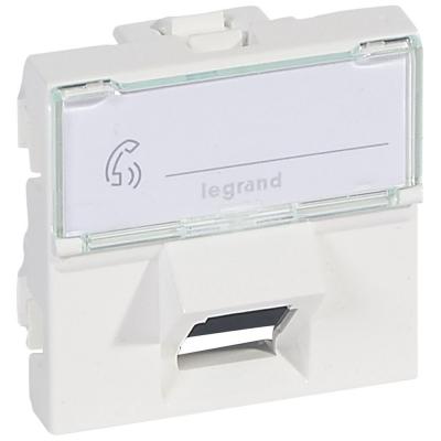 Розетка в сборе Legrand LCS2, 1x RJ45, кат. 6, экр., упаковка: 5 шт, цвет: белый, (LEG.076505)
