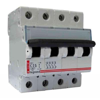 Автоматический выключатель Legrand DX3, 4 модуль, C класс, 4P, 25А, 10кА, (LEG.407930)