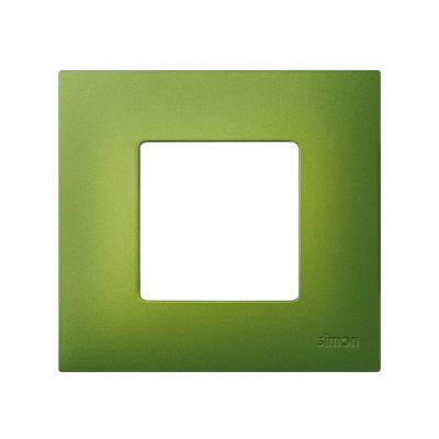 Рамка Simon Simon 27 Play, 1 пост, 86х93 мм (ВхШ), плоская, универсальный, цвет: зелёный (2700617-084)