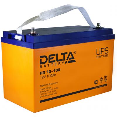 Аккумулятор для ИБП Delta Battery HR, 220х171х330 мм (ВхШхГ),  Необслуживаемый свинцово-кислотный,  12V/100 Ач, цвет: оранжевый, (HR 12-100)