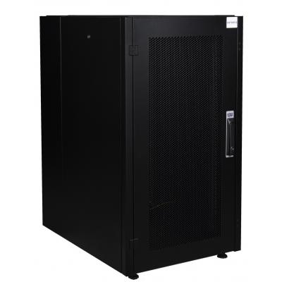 Шкаф серверный напольный Datarex, IP20, 20U, 1033х600х800 мм (ВхШхГ), дверь: перфорация, боковая панель: сплошная съемная, разборный, цвет: чёрный