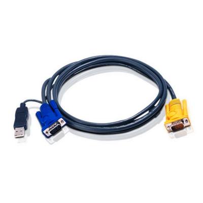 Шнур ввода/вывода Aten, SPHD-15, 3 м, встроенный конвертер PS/2-USB, (2L-5203UP)