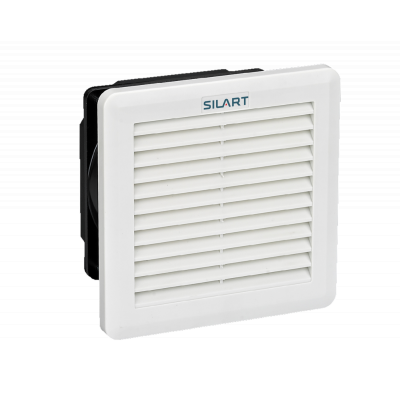 Фильтрующий вентилятор SILART NLV, с подшипником качения, 230V, 150х150х75 мм (ВхШхГ), вентиляторов: 1, 43 дБ, IP55, поток: 59 м3/ч, для шкафов, цвет: