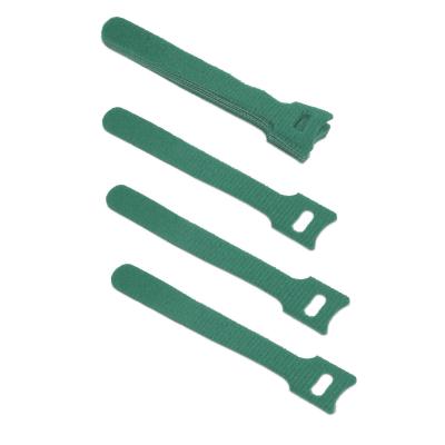 Стяжка кабельная на липучке Cabeus, открывающаяся, 14 мм Ш, 125 мм Д, 10 шт, материал: полиамид, цвет: зелёный