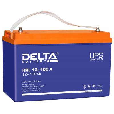 Аккумулятор для ИБП Delta Battery HRL-X, 220х171х330 мм (ВхШхГ),  необслуживаемый свинцово-кислотный,  12V/100 Ач, цвет: синий, (HRL 12-100 X)