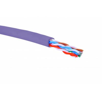 Кабель витая пара Eurolan, нг(А)-LSLTx, U/UTP, кат. 5е, проводник Ø 0,51мм, 305м, коробка, тип прокладки: внутри зданий, цвет: фиолетовый