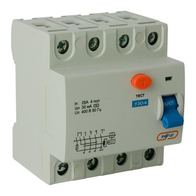 Устройство защитного отключения Энергия АВДТ-32, тип: AC, 3 модуль, 3Р, 25А/30мА, 3p+n (Е0303-0121)