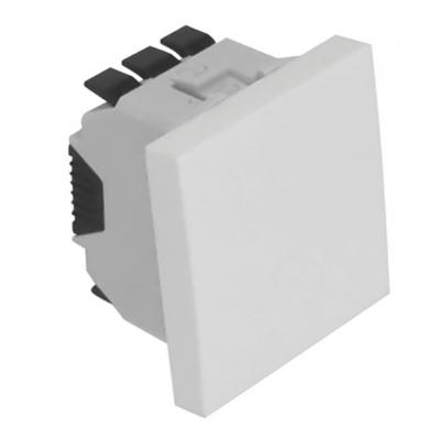 Перекрестный выключатель Efapel QUADRO 45, одноклавишный, без подсветки, 10А, 45х45 мм (ВхШ), цвет: белый матовый, 2 модуля (45051 SBM)