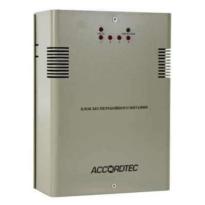 Блок питания AccordTec, металл, цвет: серый, ББП-40 v.4, для видеонаблюдения, ОПС, СКУД, (AT-02577)