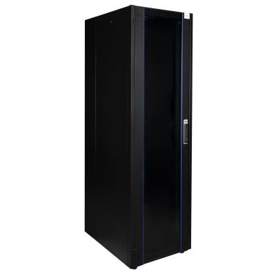 Шкаф телекоммуникационный напольный Datarex, IP20, 36U, 1744х600х800 мм (ВхШхГ), дверь: стекло, боковая панель: сплошная съемная, разборный, цвет: чёр