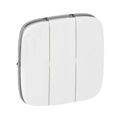 Лицевая панель для выключателя Legrand Valena Allure, 3, 58х51 мм (ВхШ), цвет: белый, (LEG.755035)