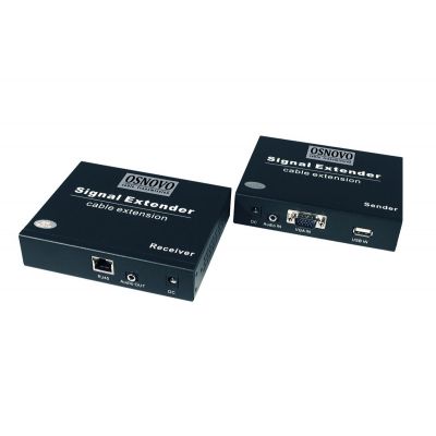 Комплект OSNOVO, RJ45/VGA/USB, передатчик и приёмник, (TLN-VKM/1+RLN-VKM/1(ver.2))