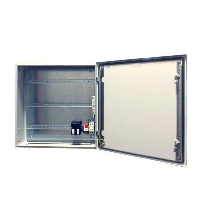 Шкаф уличный всепогодный укомплектованный настенный OSNOVO, IP66, корпус: металл, 600х600х210 мм (ВхШхГ), цвет: серый