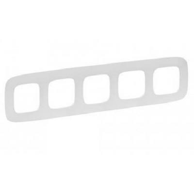 Рамка Legrand Valena Allure, 5 постов, 92х370х10 мм (ВхШхГ), плоская, универсальная, цвет: белый (LEG.754305)