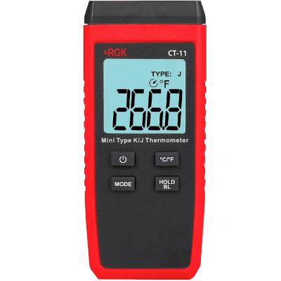 Термометр RGK, (CT-11 + поверка), с дисплеем, питание: батарейки, корпус: пластик, одноканальный, (778640)
