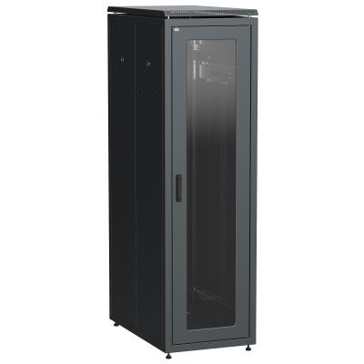 Шкаф телекоммуникационный напольный ITK LINEA N, IP20, 42U, 2055х600х1000 мм (ВхШхГ), дверь: стекло, боковая панель: сплошная съемная, разборный, цвет