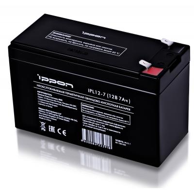 Аккумулятор для ИБП IPPON IPL, 151х65х93,5 мм (ВхШхГ),  необслуживаемый свинцово-кислотный,  12V/7 Ач, цвет: чёрный, (1361420)