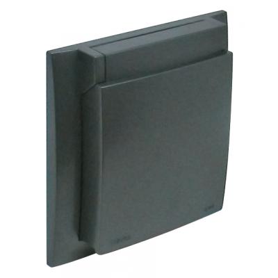Рамка Efapel Logus90, 1 пост, 45х45 мм (ВхШ), плоская, универсальная, цвет: тёмно-серый (90961 TIS)