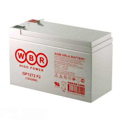 Аккумулятор для ИБП WBR GP, 100х65х151 мм (ВхШхГ) необслуживаемый свинцово-кислотный  12 V, (GP1272 F2 (28W) WBR)
