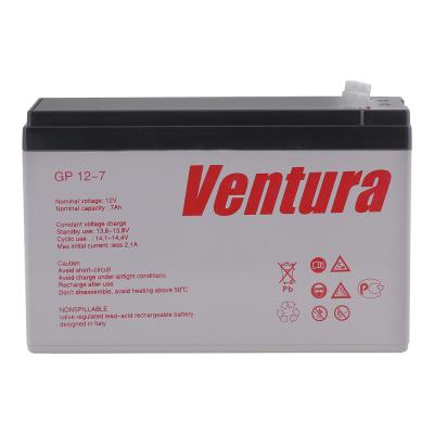Аккумулятор для ИБП Ventura GP, 94х151х65 мм (ВхШхГ),  Необслуживаемый свинцово-кислотный,  12V/7 Ач, цвет: серый, (GP 12-7)