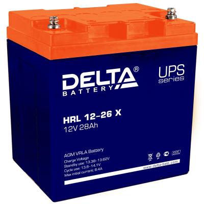 Аккумулятор для ИБП Delta Battery HRL-X, 175х125х165 мм (ВхШхГ),  необслуживаемый свинцово-кислотный,  12V/28 Ач, цвет: синий, (HRL 12-26 X)