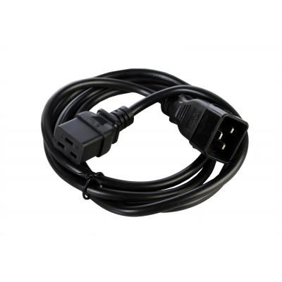 Шнур для блока питания Hyperline, IEC 60320 С19, 0.5 м, 16А, цвет: чёрный