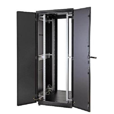 Шкаф телекоммуникационный напольный Eurolan S3000, IP20, 22U, 1140х800х800 мм (ВхШхГ), дверь: металл, боковая панель: сплошная, разборный, цвет: чёрны