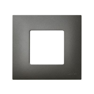 Рамка Simon Simon 27 Play, 1 пост, 86х93 мм (ВхШ), плоская, универсальный, цвет: титан (2700617-041)