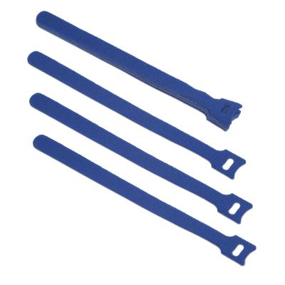 Стяжка кабельная на липучке Cabeus, открывающаяся, 14 мм Ш, 210 мм Д, 10 шт, материал: полиамид, цвет: синий