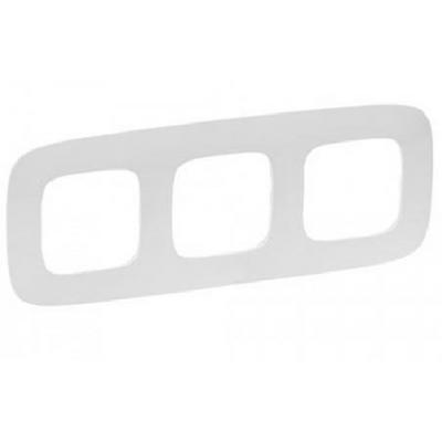 Рамка Legrand Valena Allure, 3 поста, 92х233х10 мм (ВхШхГ), плоская, универсальная, цвет: белый (LEG.754303)