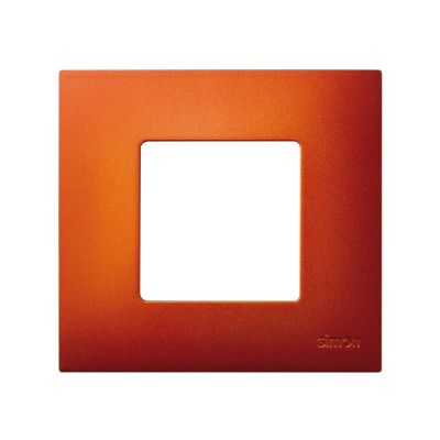Рамка Simon Simon 27 Play, 1 пост, 86х93 мм (ВхШ), плоская, универсальный, цвет: оранжевый (2700617-082)