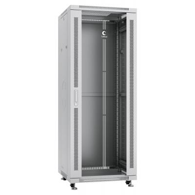Шкаф телекоммуникационный напольный Cabeus, IP20, 32U, 1610х600х600 мм (ВхШхГ), дверь: стекло, разборный, цвет: серый